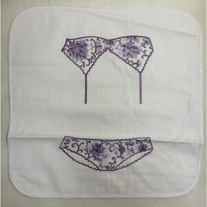 Anna Moï Moi Purple Floral Bikini Two Zipper Lingerie Bag GnuFashion